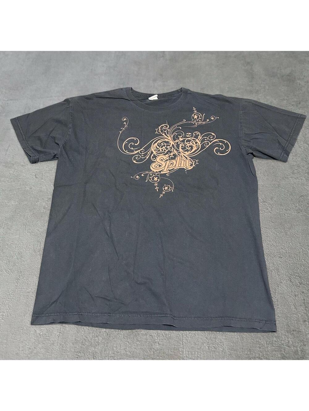 sick black split skateboarding y2k graphic tee shirt